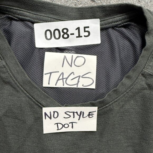 Lululemon T-Shirt Men L Green Gray Colorblock Crew Neck Stretch Short Sleeve - Picture 12 of 12